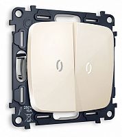 Выключатель двухклавишный с подсветкой без рамки Ambrella Volt OMEGA MO304015 в Нижнем Новгороде