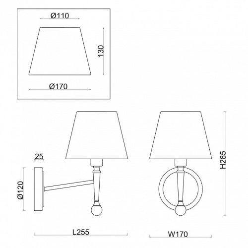 Бра Freya Rosemary FR5190WL-01BS в Нижнем Новгороде фото 3