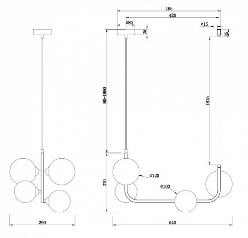 Подвесной светильник Freya Perlina FR4005PL-04B в Нижнем Новгороде фото 2