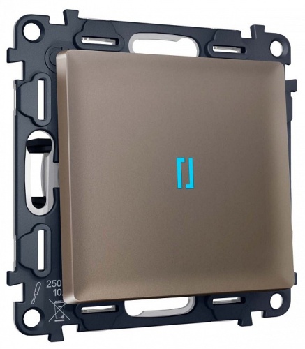 Выключатель самовозвратный одноклавишный с подсветкой, без рамки Ambrella Volt MA MA632060 в Нижнем Новгороде