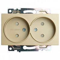 Розетка двойная без заземления и со шторкой, без рамки Stekker Катрин 49225 в Нижнем Новгороде