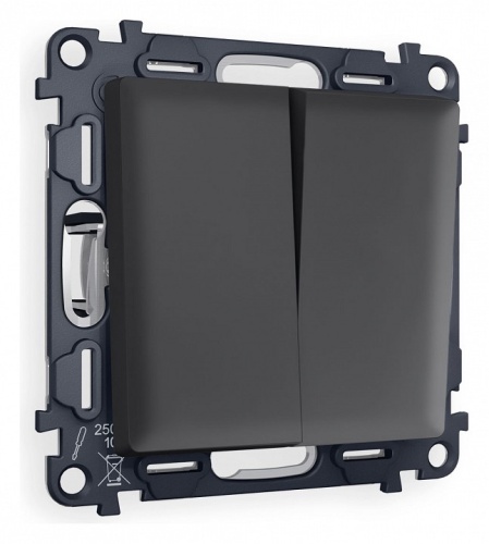 Выключатель двухклавишный без рамки Ambrella Volt ALFA MA903010 в Нижнем Новгороде