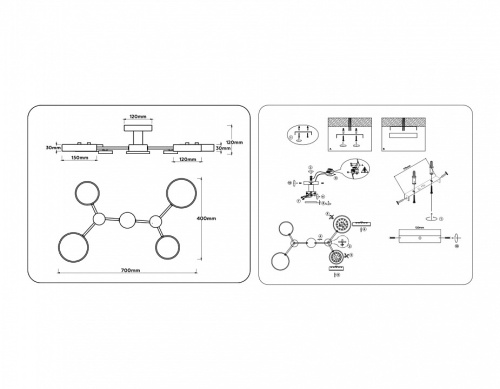 Люстра на штанге Ambrella Light FL FL4859 в Нижнем Новгороде фото 4