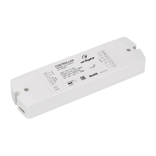 Контроллер SMART-K14-MULTI (12-24V, 5x4A, RGB-MIX, 2.4G) (Arlight, IP20 Пластик, 5 лет) в Бородино фото 2