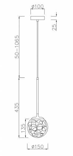 Подвесной светильник Maytoni Ligero MOD061PL-01CH в Яранске фото 4