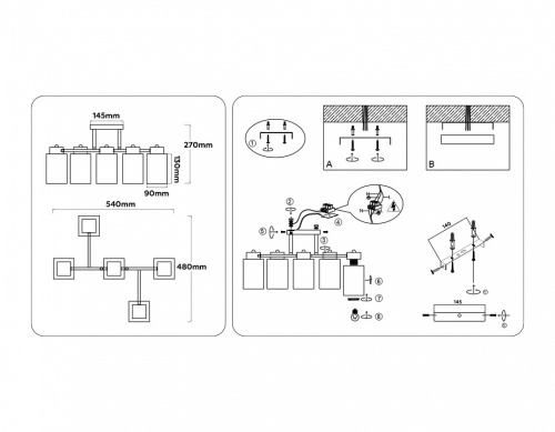 Люстра на штанге Ambrella Light TR TR303048 в Нижнем Новгороде фото 3