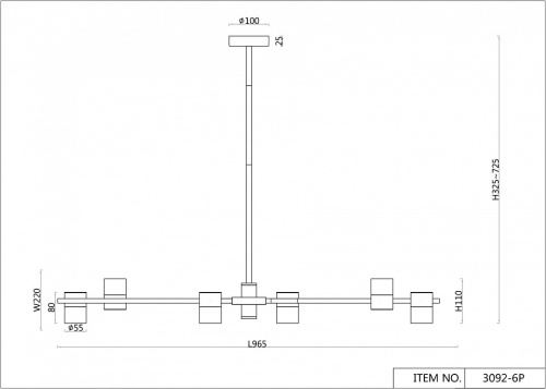 Люстра на штанге F-promo Chart 3092-6P в Нижнем Новгороде фото 4