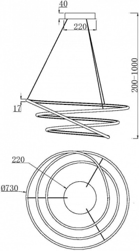 Подвесной светильник Maytoni Halo MOD100PL-L88BSK1 в Нижнем Новгороде фото 4