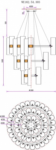 Подвесная люстра Wertmark Franka WE162.54.303 в Нижнем Новгороде фото 3