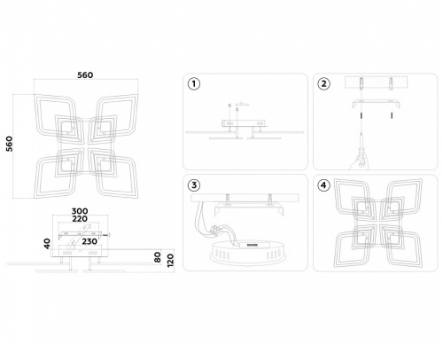 Потолочная люстра Ambrella Light FA FA8911 в Нижнем Новгороде фото 4