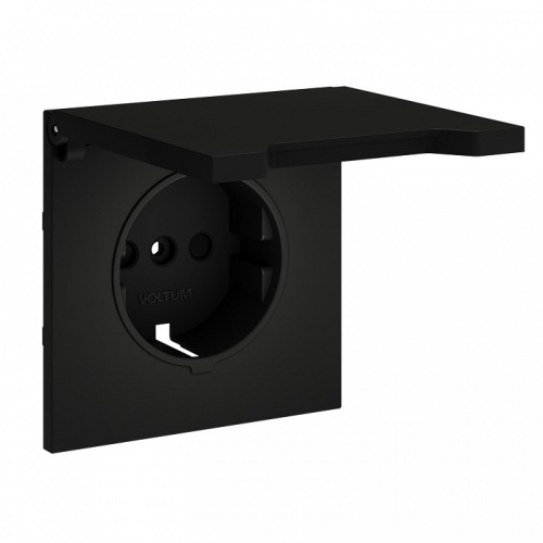 Накладка для розетки с заземлением и со шторками с крышкой Voltum S70 VLS000808 в Нижнем Новгороде фото 3