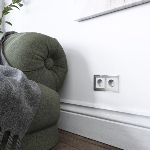 Рамка на 2 поста Werkel Diamant (зеркальный) W0021220 в Нижнем Новгороде фото 2