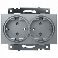 Розетка двойная с заземлением и со шторкой, без рамки Stekker Катрин 39584 в Нижнем Новгороде