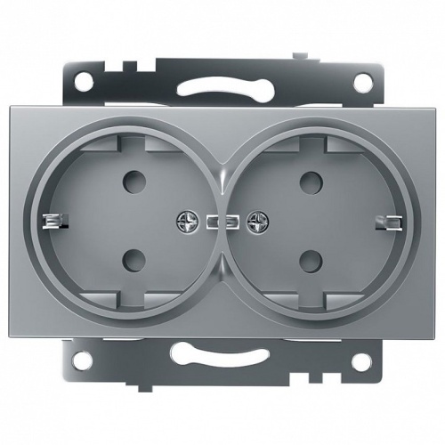 Розетка двойная с заземлением и со шторкой, без рамки Stekker Катрин 39584 в Нижнем Новгороде