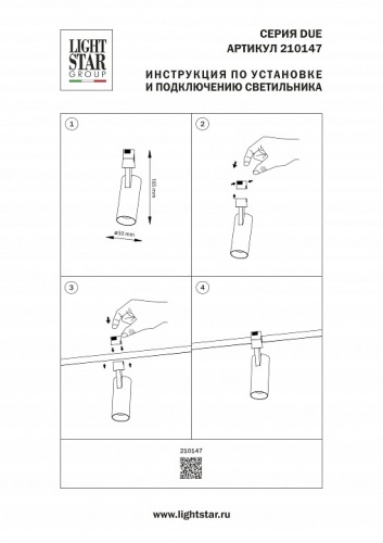 Светильник на штанге Lightstar Due Hermes 210147 в Нижнем Новгороде фото 4