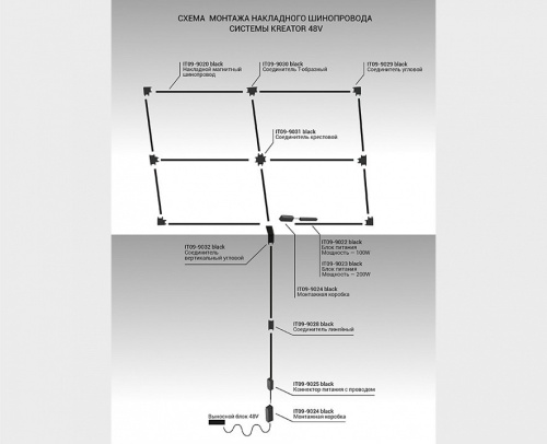 Соединитель X-образный для корда Italline IT09 IT09-9031 black в Мурманске фото 3