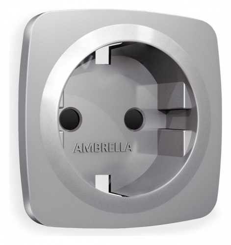 Накладка для розетки с заземлением и со шторками Ambrella Volt OMEGA OP5070 в Нижнем Новгороде