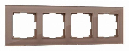Рамка на 4 поста Werkel Favorit (латте, стекло) W0041142 в Нижнем Новгороде