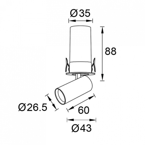 Встраиваемый светильник на штанге Mantra GARDA 9139 в Нижнем Новгороде фото 3