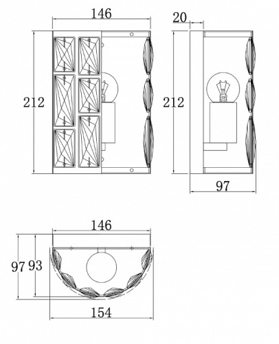 Накладной светильник Maytoni Gelid MOD184-WL-01-CH в Нижнем Новгороде фото 5
