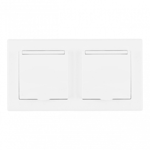 Розетка влагозащищенная с заземлением и со шторкой с крышкой Arte Milano SET06-2 SET06-2-41-1x2 white в Нижнем Новгороде фото 2