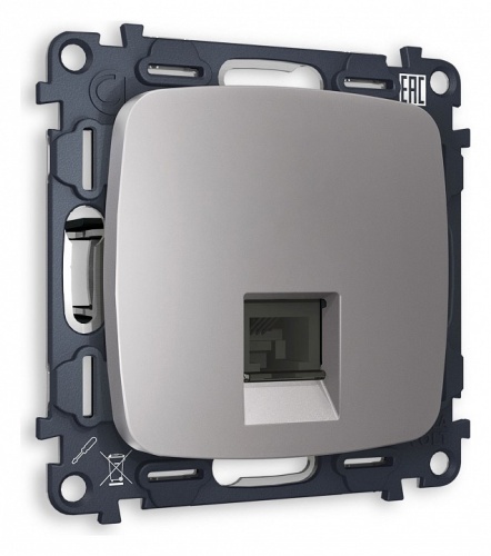 Розетка телефонная RJ-11 со штрокой, без рамки Ambrella Volt OMEGA MO512030 в Нижнем Новгороде