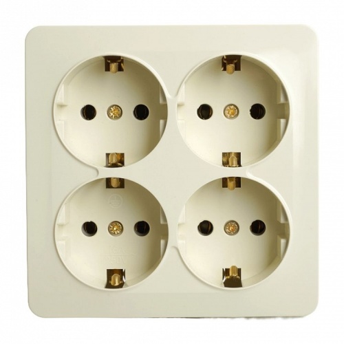 Розетка четверная с заземлением Stekker София 49509 в Нижнем Новгороде фото 5