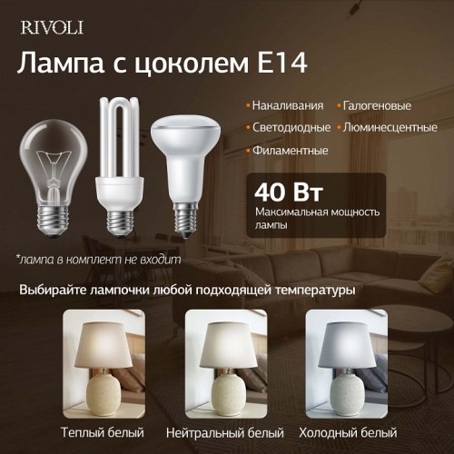 Настольная лампа декоративная Rivoli Naomi 7551-501 в Нижнем Новгороде фото 4