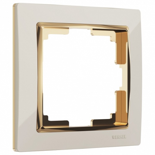 Рамка на 1 пост Werkel Snabb (слоновая кость/золото) W0011932 в Нижнем Новгороде