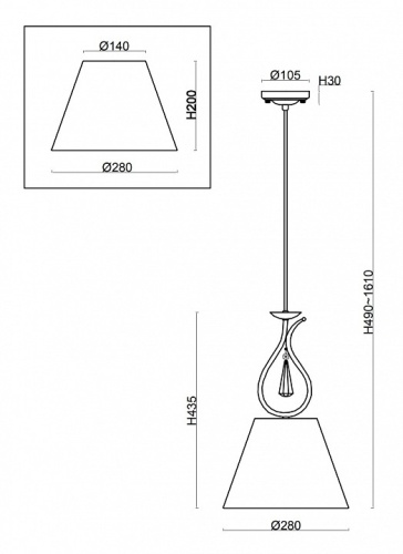 Подвесной светильник Freya Madeline FR2019PL-01BS в Бородино фото 3