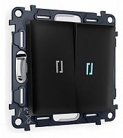 Выключатель двухклавишный с подсветкой без рамки Ambrella Volt ALFA MA804020 в Нижнем Новгороде