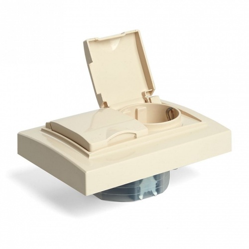 Розетка двойная с заземлением и со шторками, с крышкой Stekker Эрна 49137 в Нижнем Новгороде фото 5