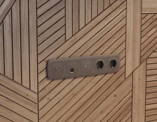 Розетка Ethernet RJ-45 и со шторками, без рамки Ambrella Volt OMEGA MO642005 в Нижнем Новгороде фото 3