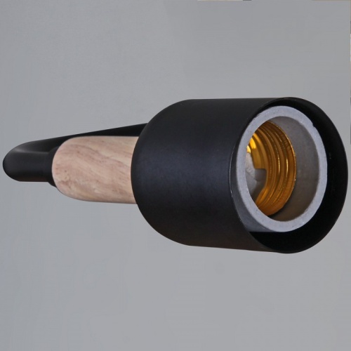 Люстра на штанге 10070 10070-0.3-08 BK+WOOD в Нижнем Новгороде фото 3