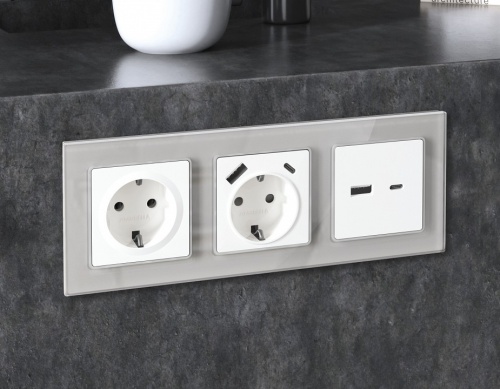 Накладка для розетки с заземлением Ambrella Volt ALFA AP1260 в Нижнем Новгороде фото 2