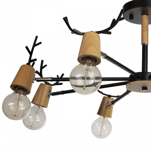 Люстра на штанге Loft it Sven 10024/8 Black в Нижнем Новгороде фото 5