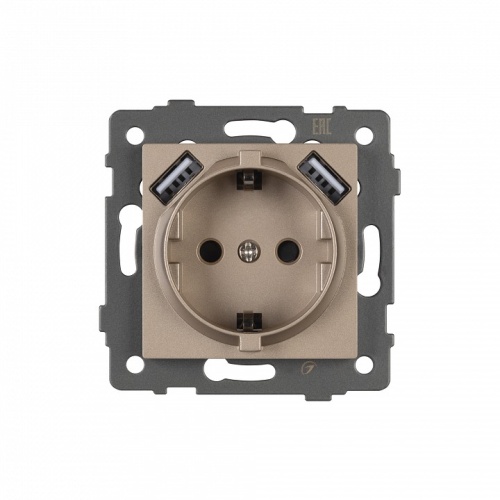 Розетка с заземлением и 2хUSB type A, без рамки Arlight SCT 049821 в Нижнем Новгороде фото 3