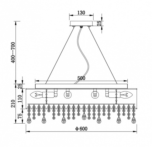 Подвесной светильник Maytoni Manfred MOD600PL-10W в Нижнем Новгороде фото 6