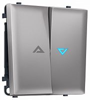 Выключатель самовозвратный двухклавишный с подсветкой, без рамки Ambrella Volt MS MS504460 в Нижнем Новгороде