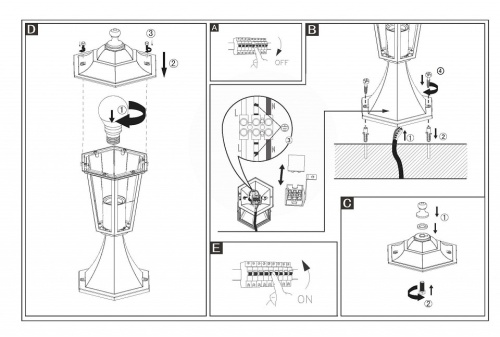 Наземный низкий светильник Eglo Laterna 4 22472 в Нижнем Новгороде фото 2