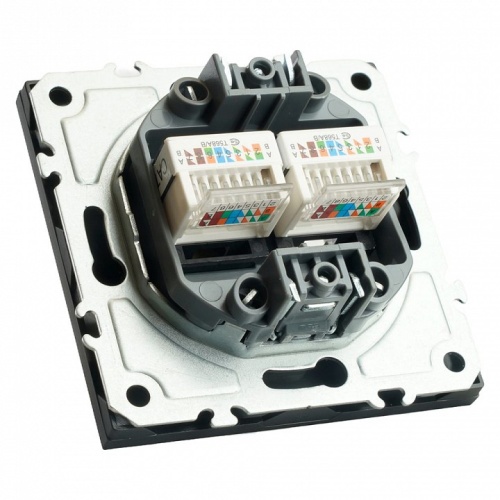 Розетка двойная Ethernet RJ-45 без рамки Stekker Эмили 49848 в Нижнем Новгороде фото 7