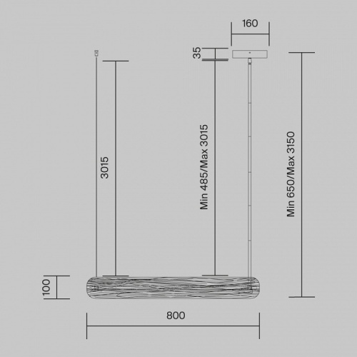 Подвесной светильник Maytoni Frostum MOD439PL-L20BSK в Нижнем Новгороде фото 4