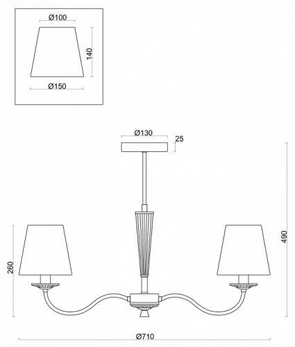 Люстра на штанге Freya Osborn FR2027PL-03N в Нижнем Новгороде фото 3