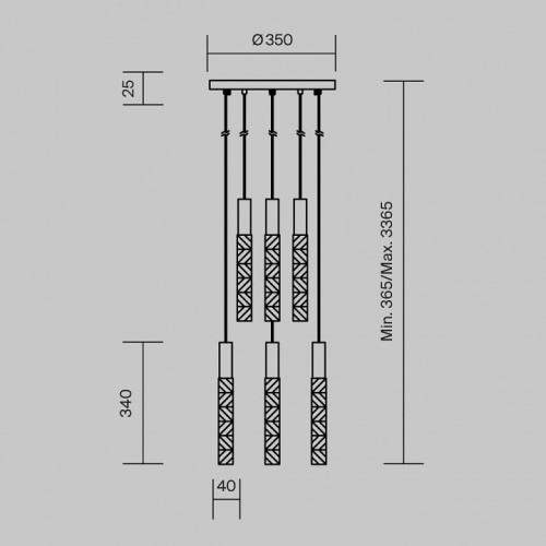 Подвесная люстра Maytoni Selemo MOD328PL-L18BS3K в Нижнем Новгороде фото 2