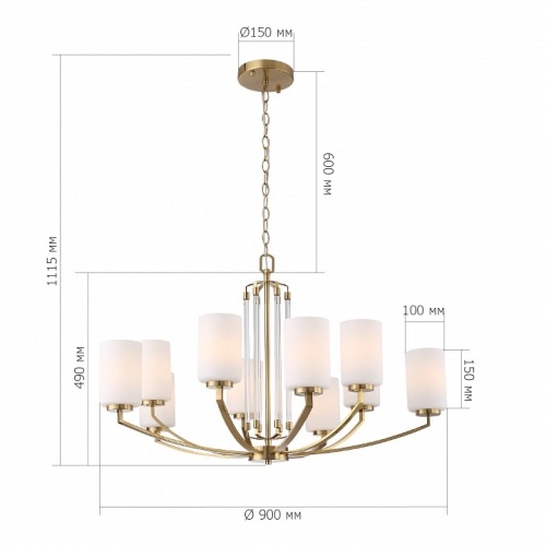 Подвесная люстра ST-Luce BRASS SL1403.303.10 в Нижнем Новгороде фото 6