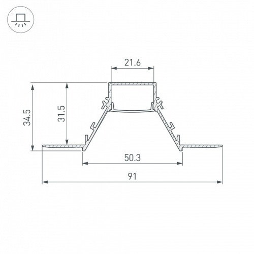 Профиль встраиваемый Arlight FANTOM 052544 в Нижнем Новгороде фото 3