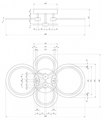 Потолочная люстра Escada 10224 10224/4LED 56W в Нижнем Новгороде фото 3