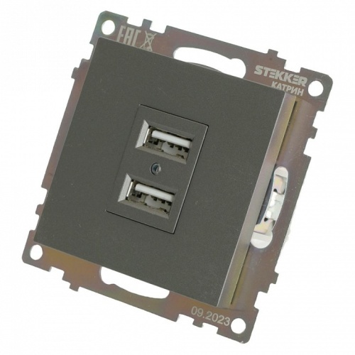 Розетка USB type A без рамки Stekker Катрин 49422 в Нижнем Новгороде фото 3