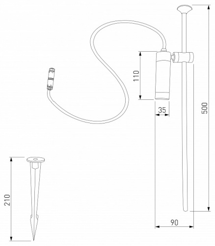 Наземный низкий светильник Elektrostandard Covert a066694 в Нижнем Новгороде фото 2