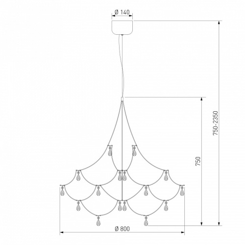 Подвесная люстра Bogate's Adit 90400 LED в Нижнем Новгороде фото 3